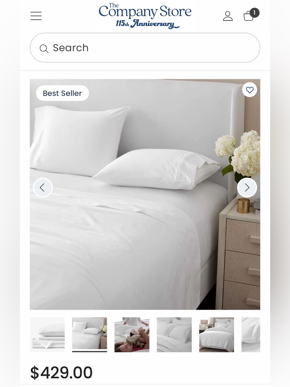 Legends Luxury Luxe Smooth Egyptian Cotton Sateen Bed Sheet Set - White, King